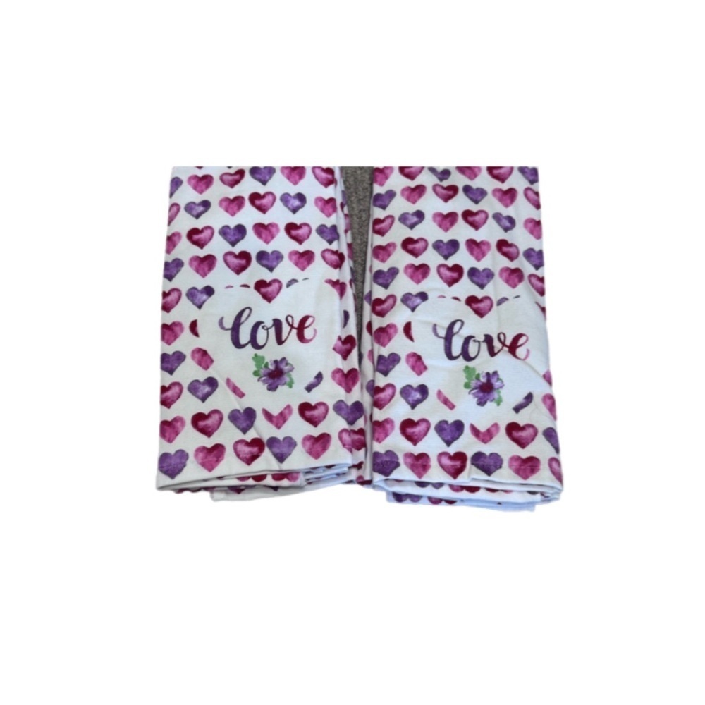 ☀️Casaba Heart Pattern Kitchen Towel- 2 sets of 2 (4 total)